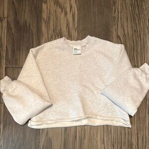 Aritzia Cream Cropped Sweater